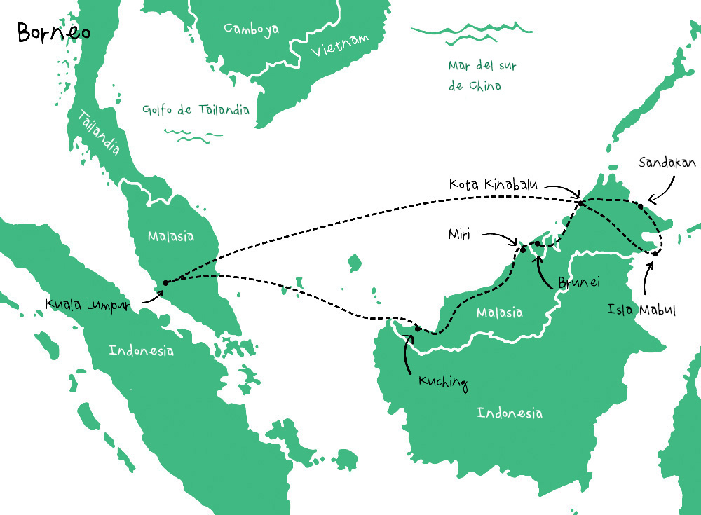 ruta borneo